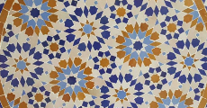Round mosaic tables