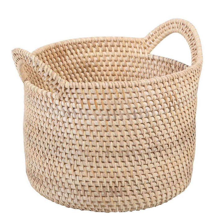 Elie natural rattan basket with handle