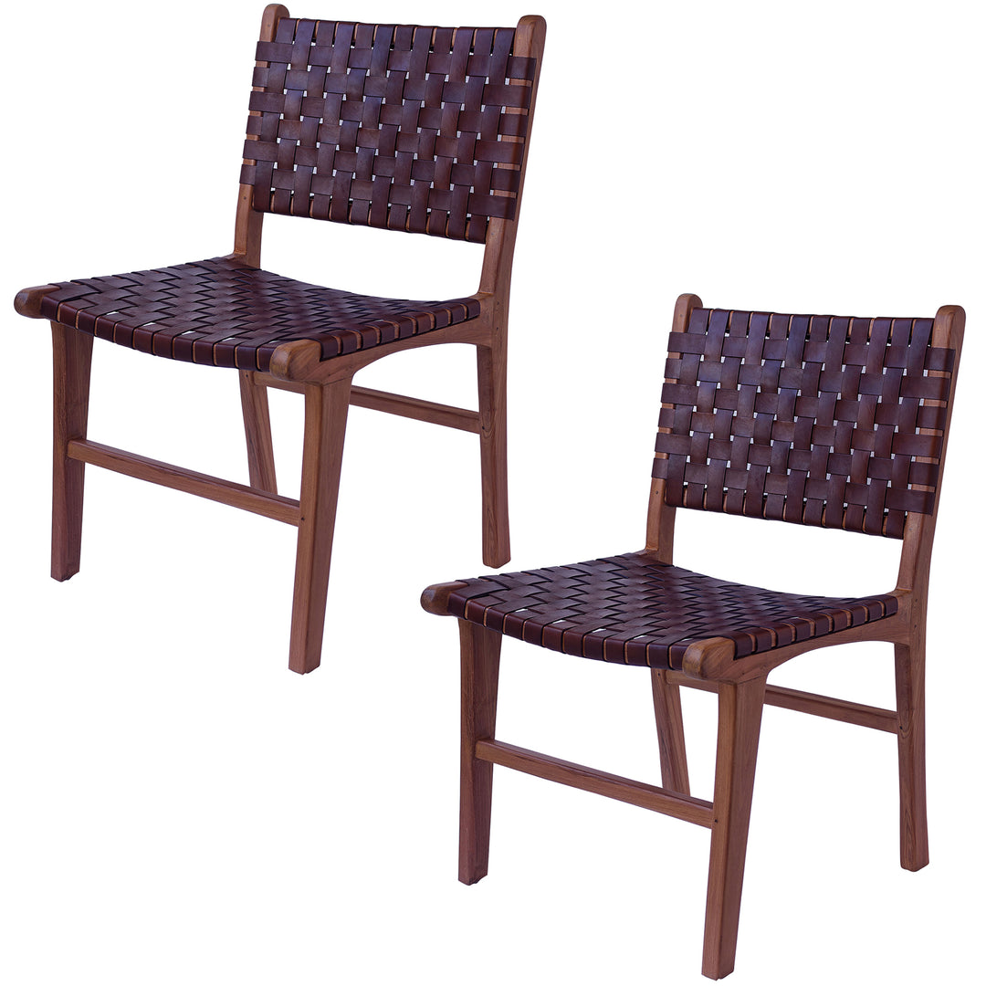 Dining room chair brown leather