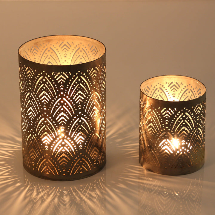 Set of 2 tealight holders Lauro