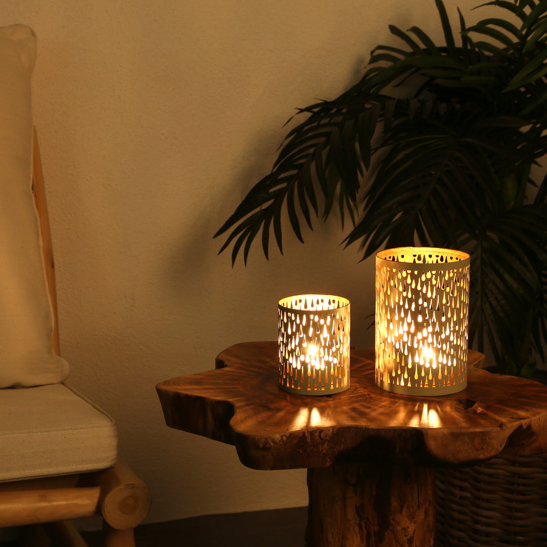 Set of 2 tea light holders Lia