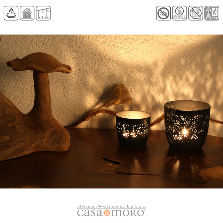 Set of 2 tealight holders Noan