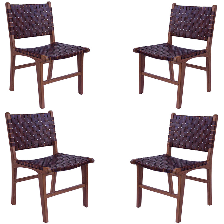 Dining room chair brown leather