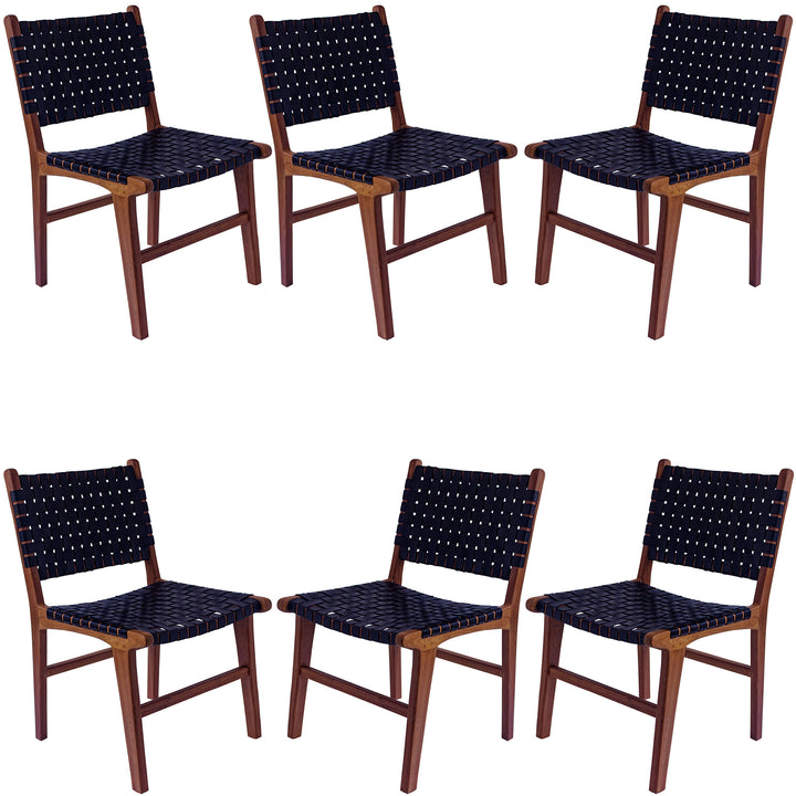 Dining room chair black leather