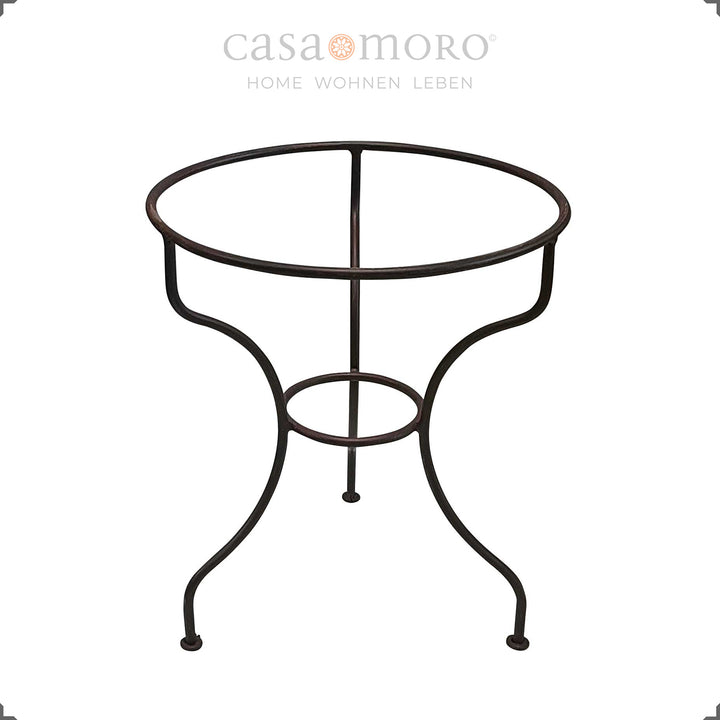 Round side table for the balcony or kitchen corner - Moroccan handcrafted in strong red