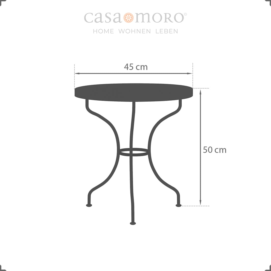 Mosaic table with colorful zellige pattern in turquoise, emerald and ivory for balcony or living room
