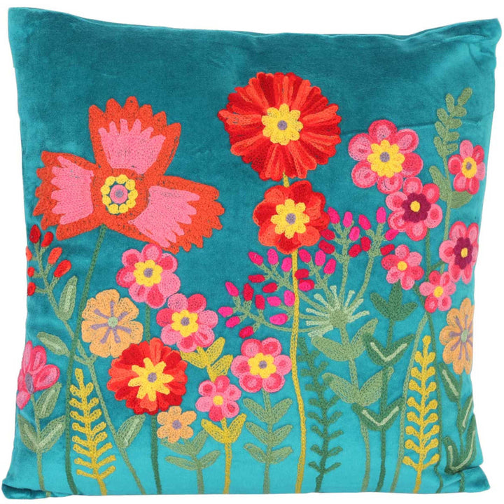 Livia decorative pillow with flower show