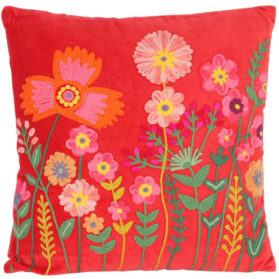 Livia decorative pillow with flower show