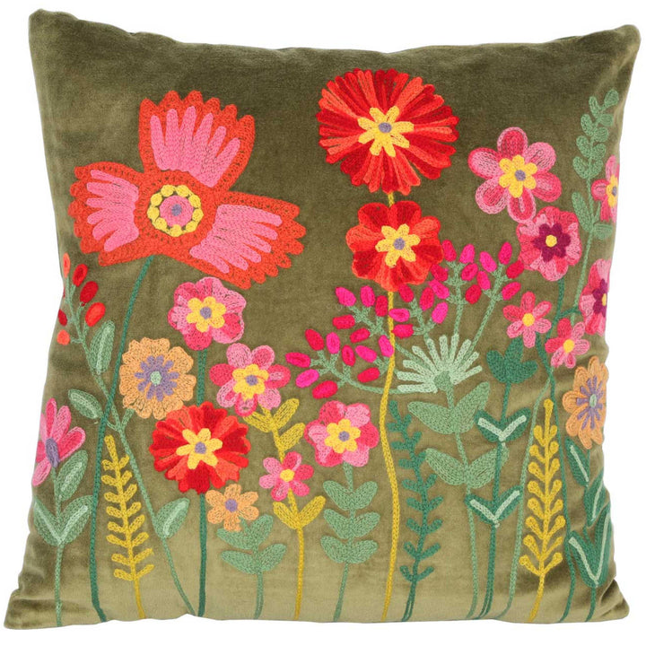 Livia decorative pillow with flower show