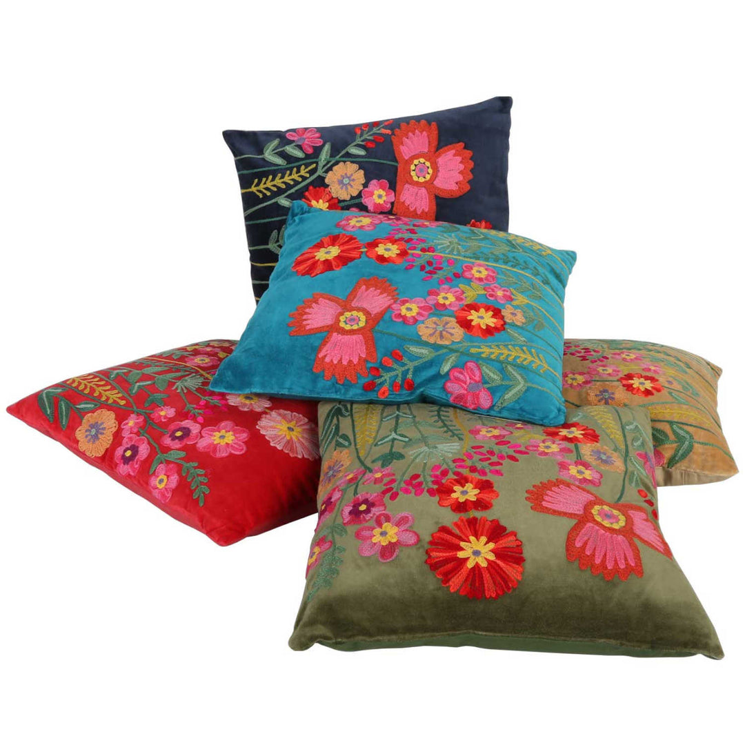 Livia decorative pillow with flower show