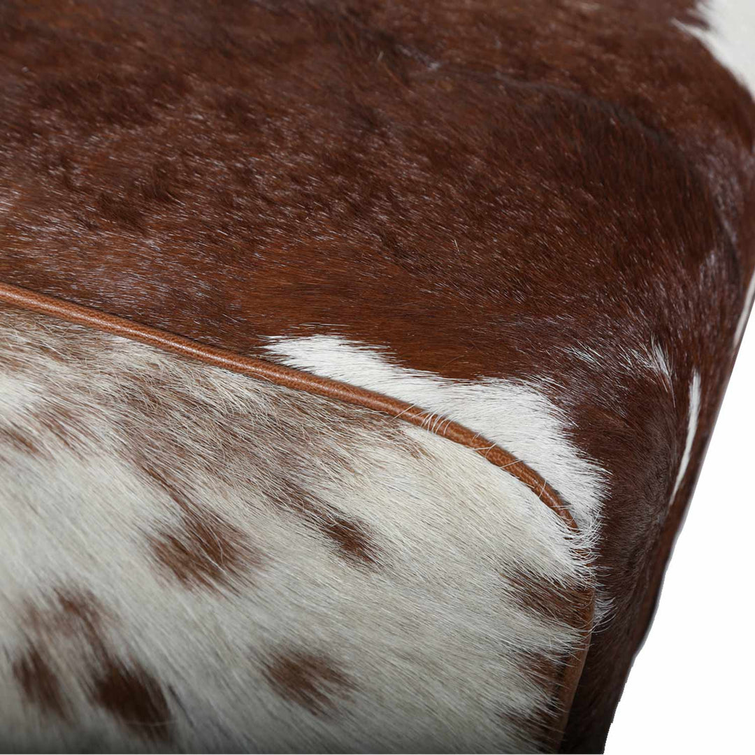 Genuine leather footstool Benisha