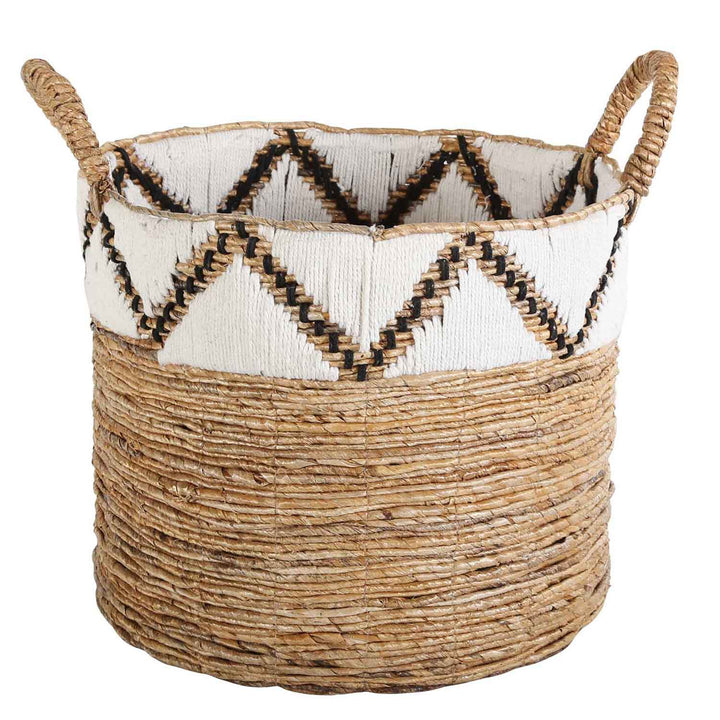 Raja wicker basket with border