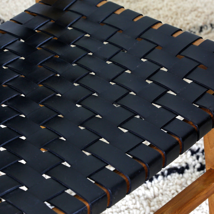 Dining room chair black leather