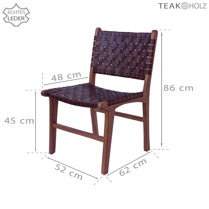 Dining room chair brown leather