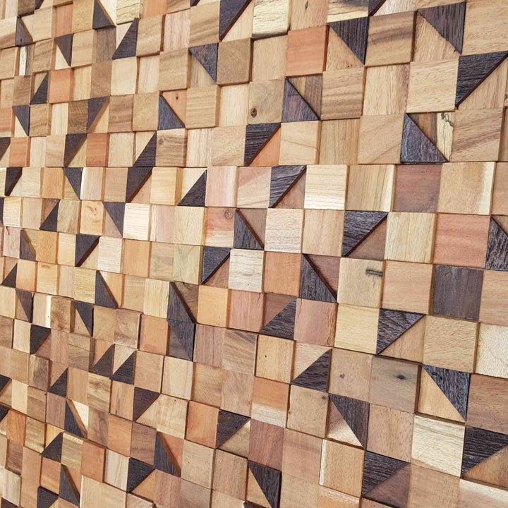 Wooden wall paneling Pyramid Cube