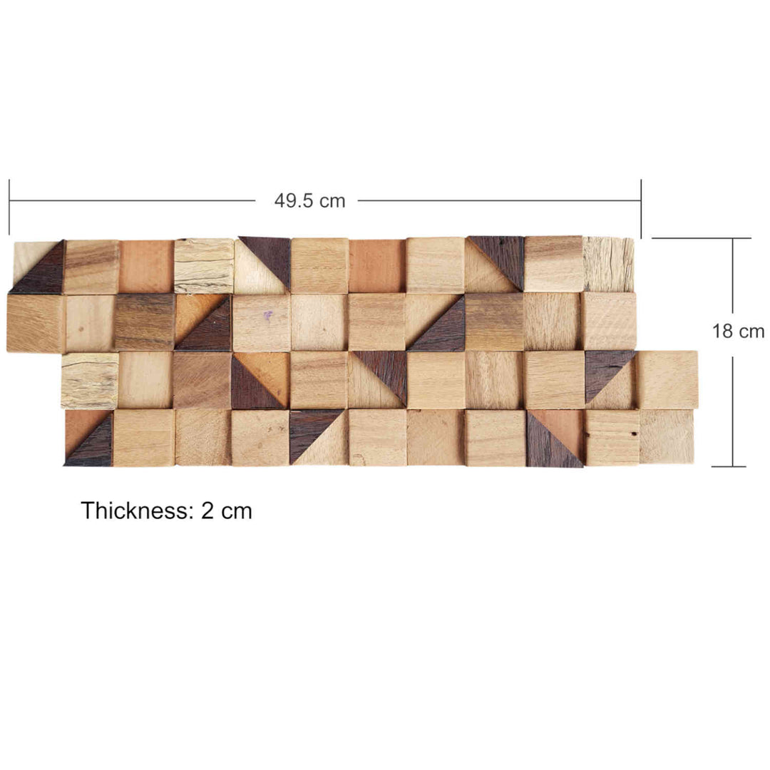 Wooden wall paneling Pyramid Cube