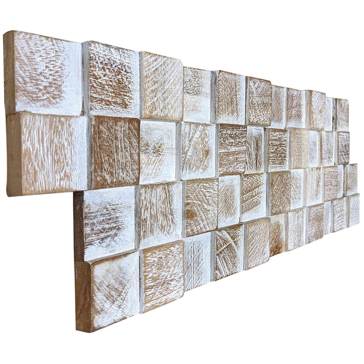 Wooden wall paneling White Washed Cube