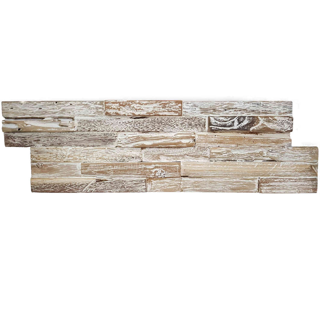 Wooden wall paneling White Washed Coral
