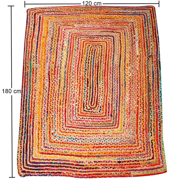 Jute carpet Esha colorful