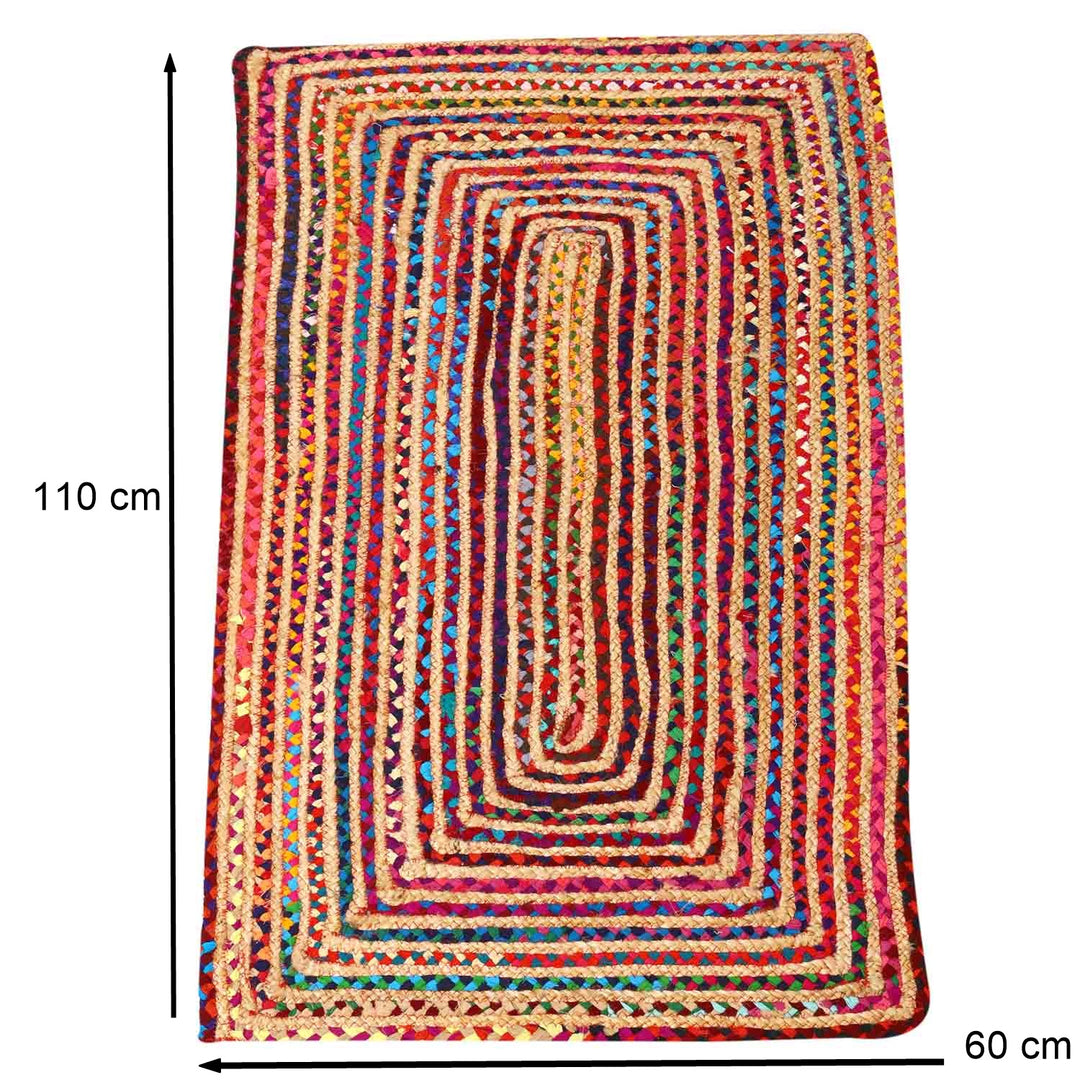 Jute carpet Esha colorful