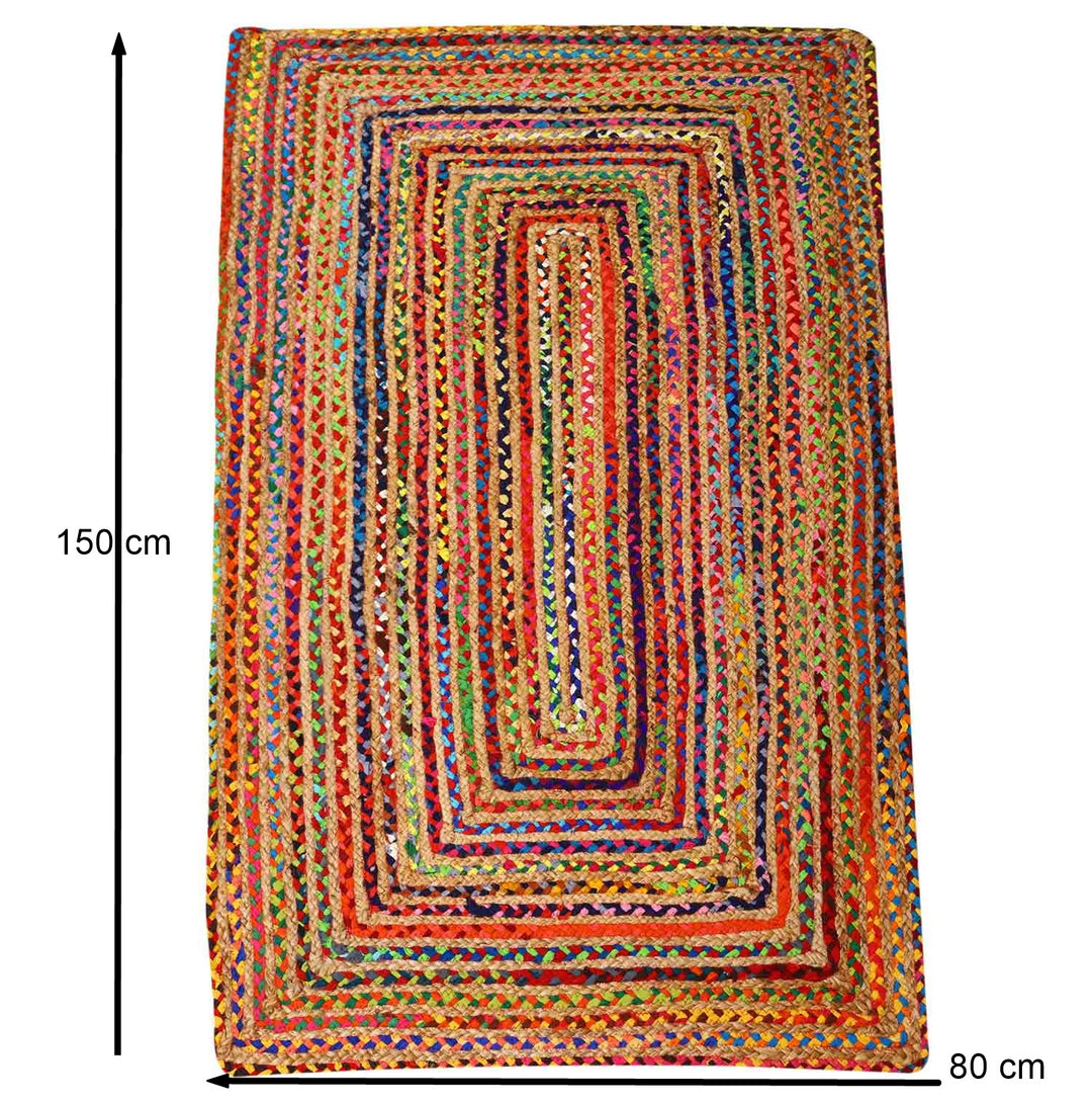 Jute carpet Esha colorful