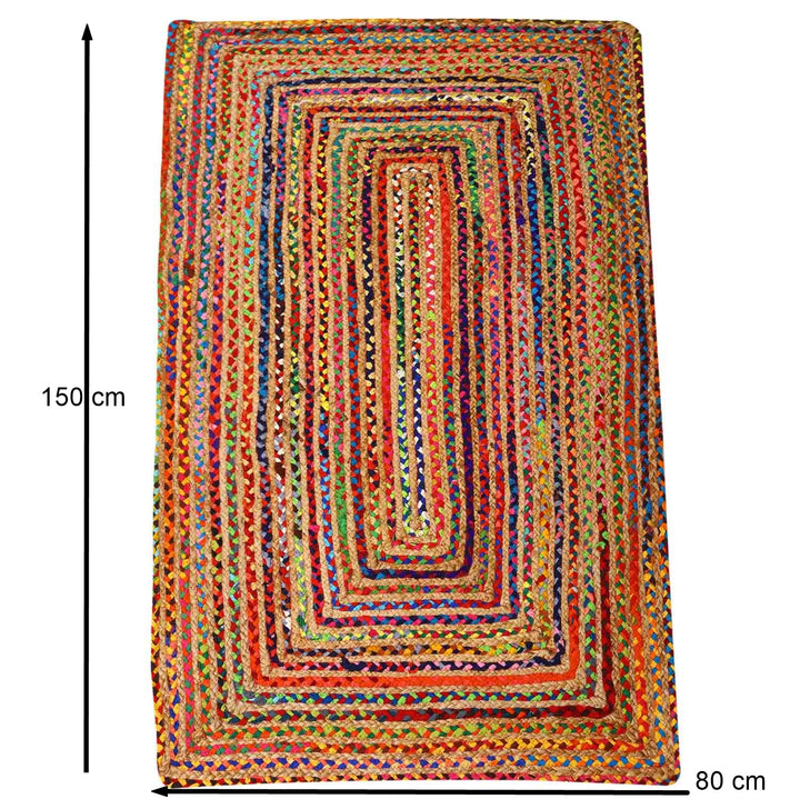 Jute carpet Esha colorful