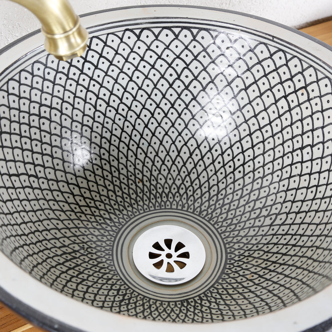 Ceramic sink, black