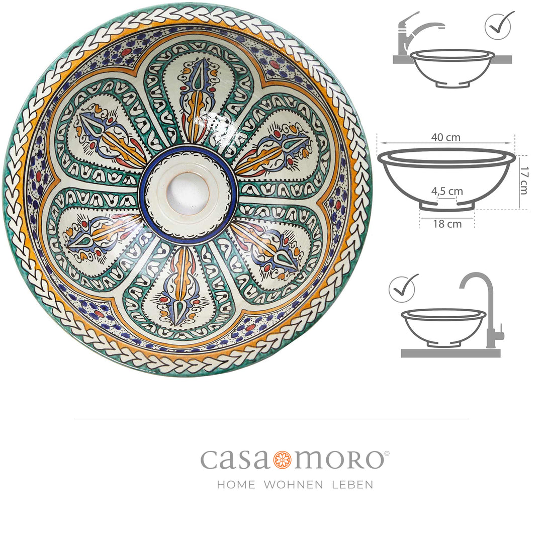 Ceramic washbasin for the bathroom