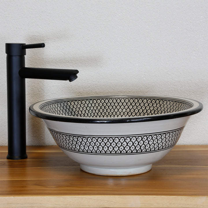 Ceramic sink, black