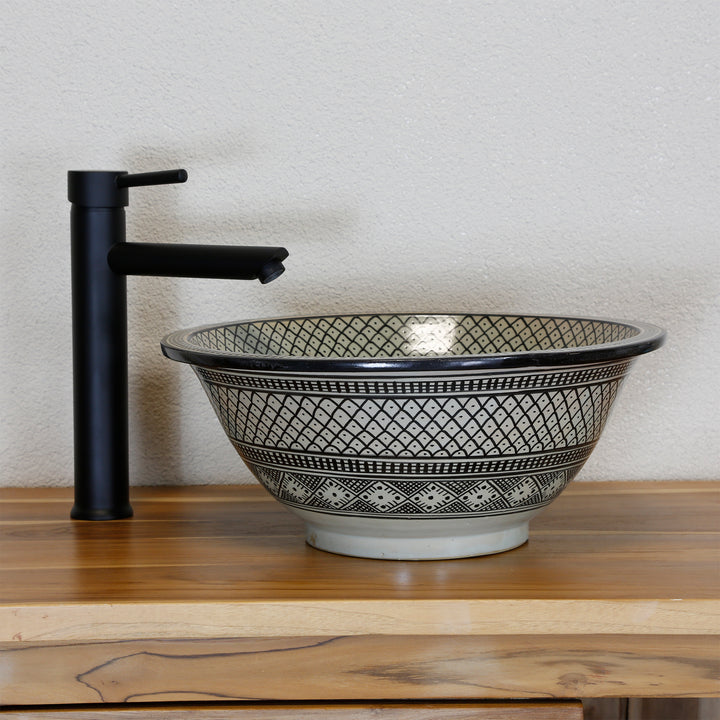 Ceramic sink, black