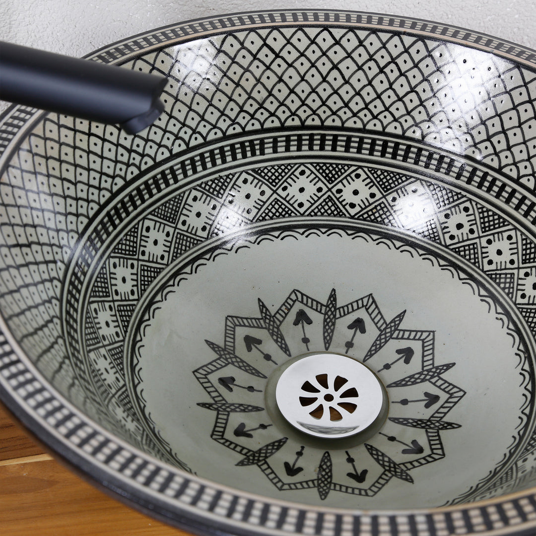 Ceramic sink, black