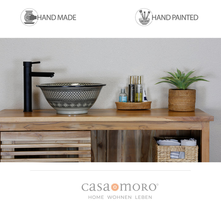 Ceramic sink, black