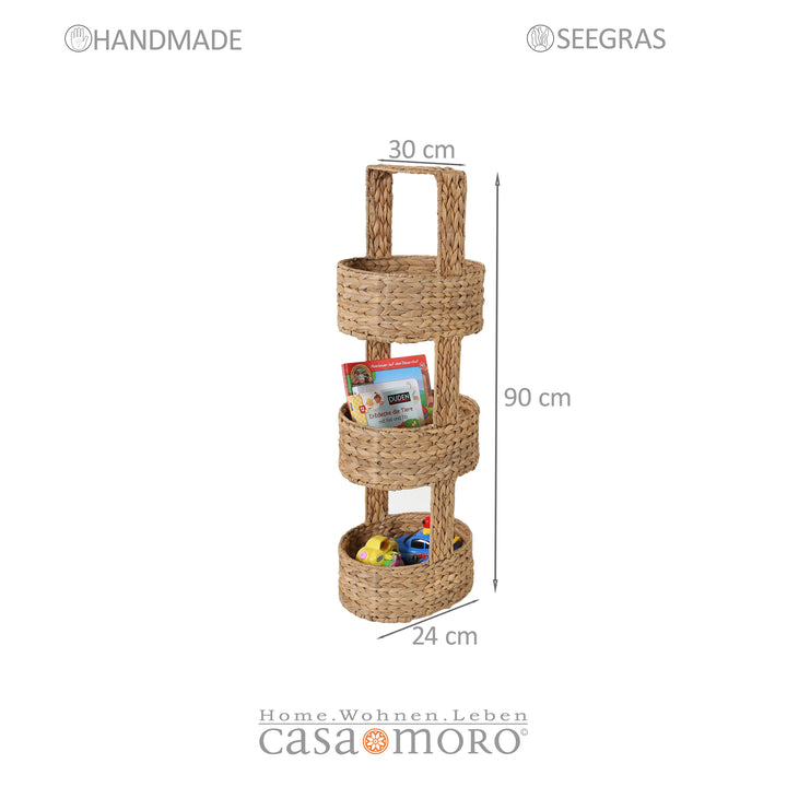 Stella basket shelf with 3 shelves