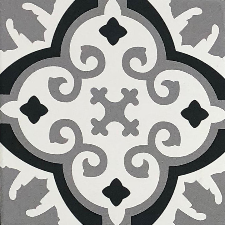 Moroccan tiles 20x20 cm – gray black