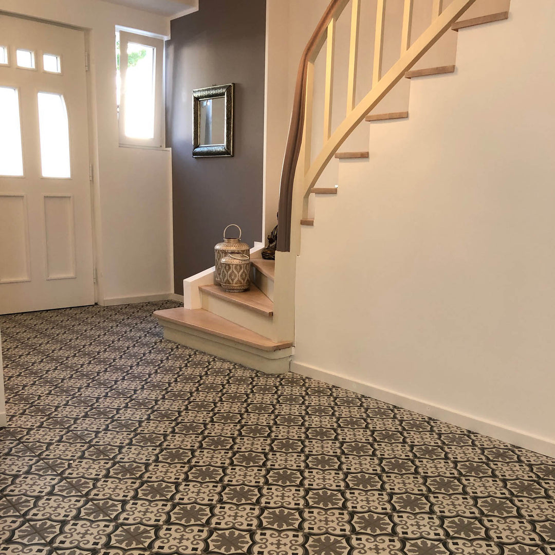 Moroccan tiles 20x20 cm – gray black