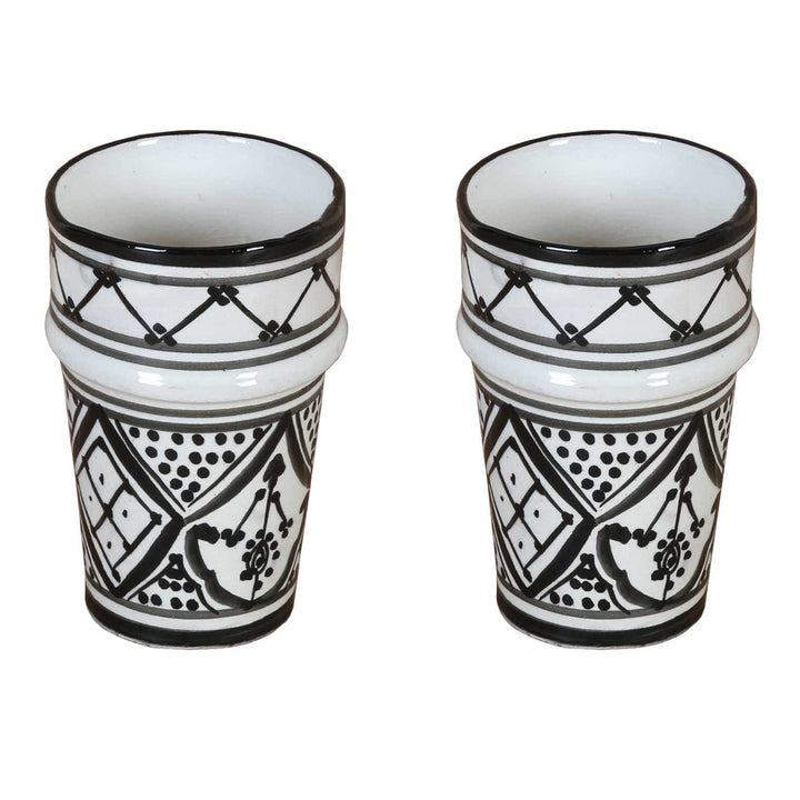 Sakina Moroccan Ceramic Mugs, Set of 2