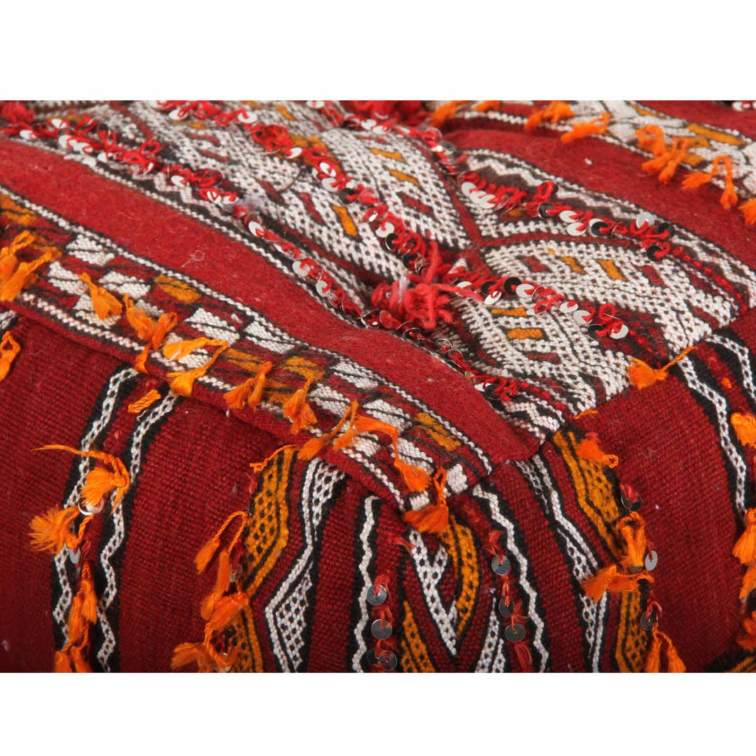 Moroccan seat cushion kilim