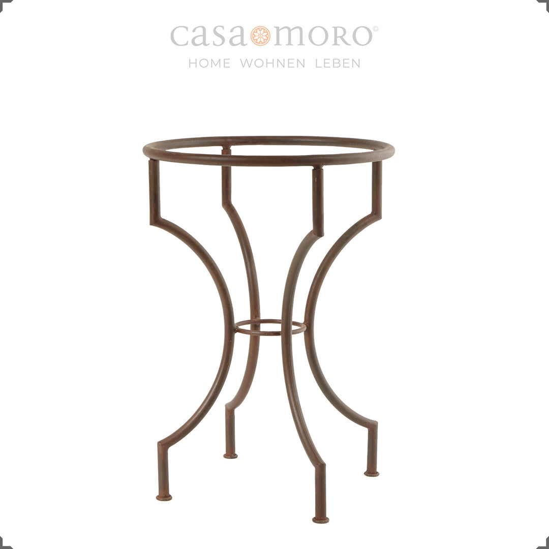 Boho-urban wrought iron garden table, ideal for courtyards, balconies or kitchen corners