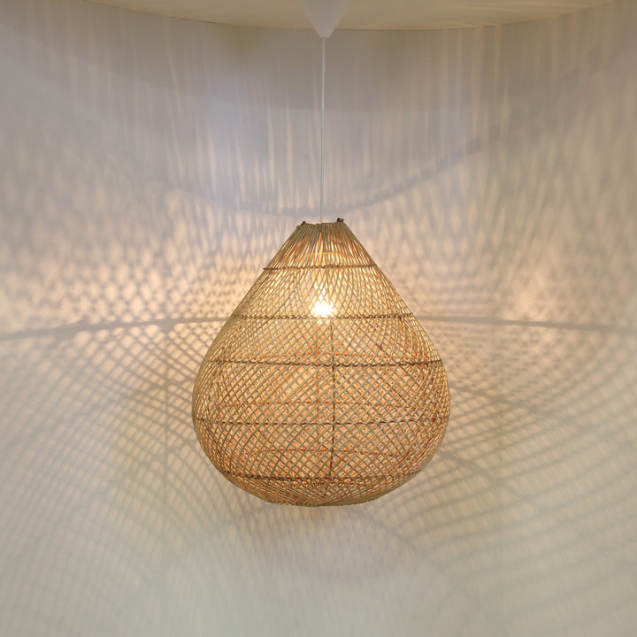 Rattan pendant light Majene
