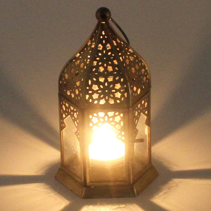 Oriental glass lanterns Nael Transparent set of 3