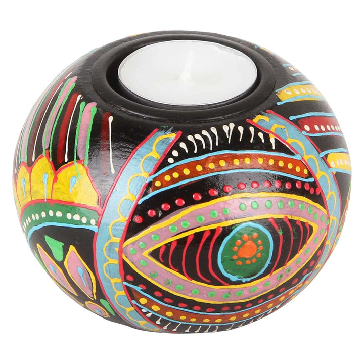 Oriental hand-painted tea light holders Aicha set of 3