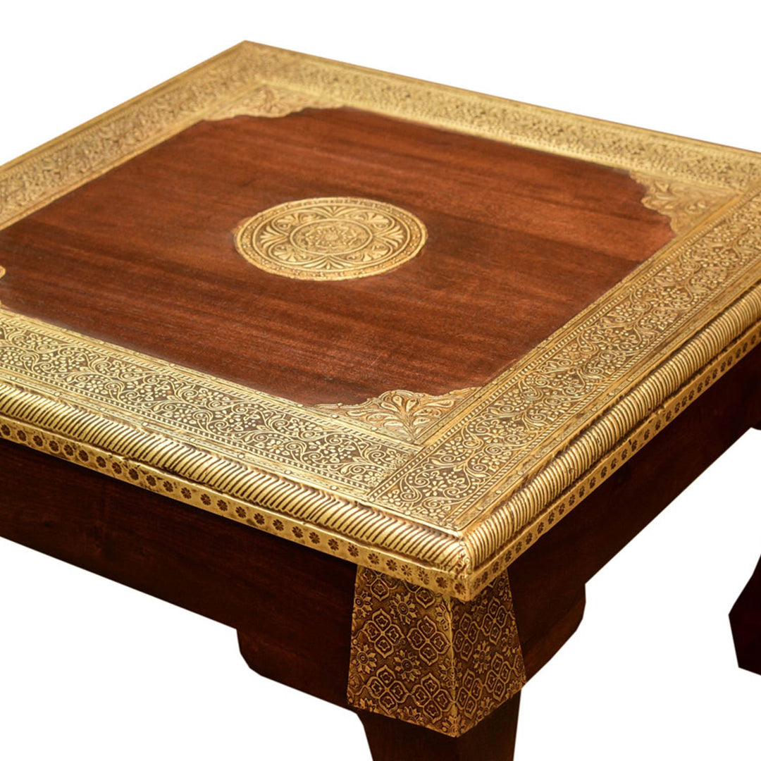 Oriental opium table brass M