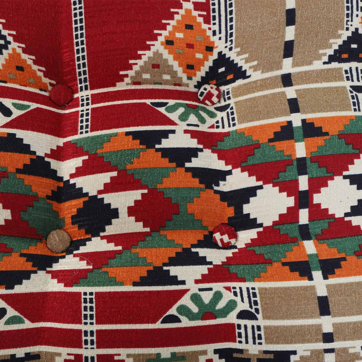 Oriental seat pouf kilim