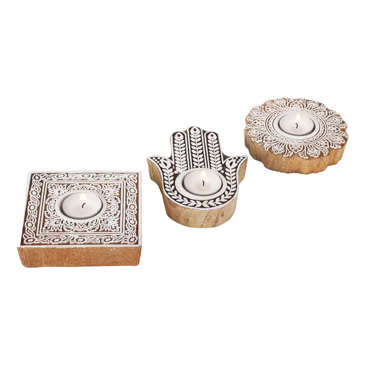 Oriental tealight holders Sahra set of 3