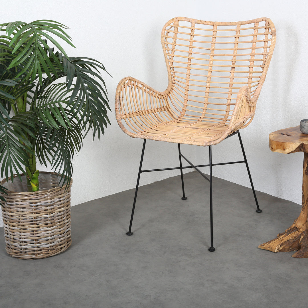 Rattan armchair Monia