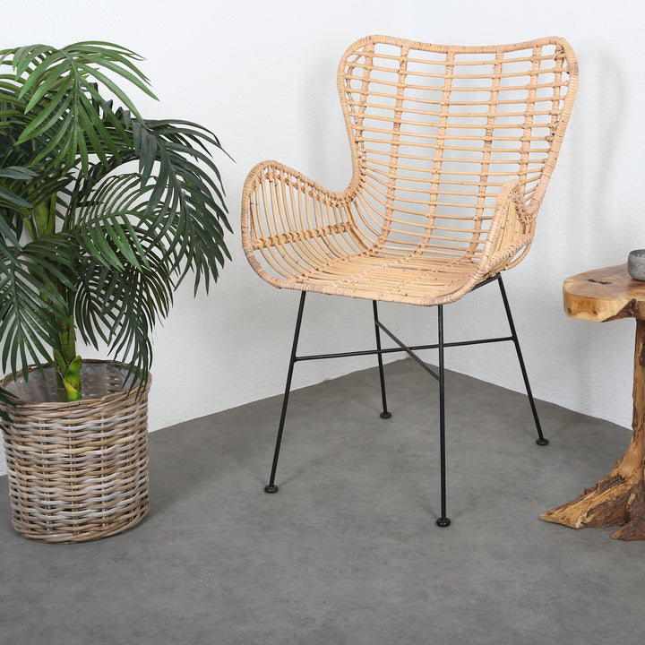 Rattan armchair Monia