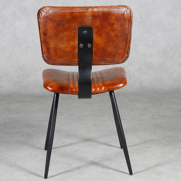 Dining room chairs brown leather