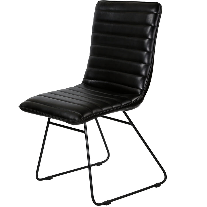 Dining room chair leather black