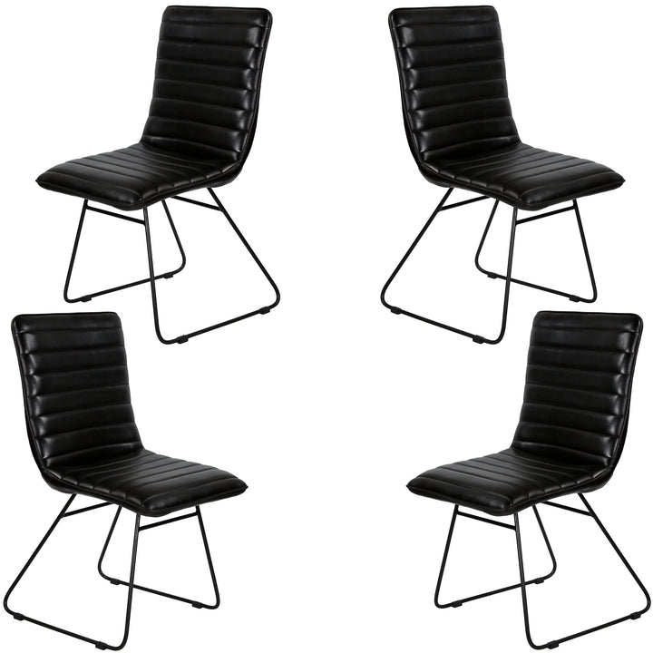 Dining room chair leather black