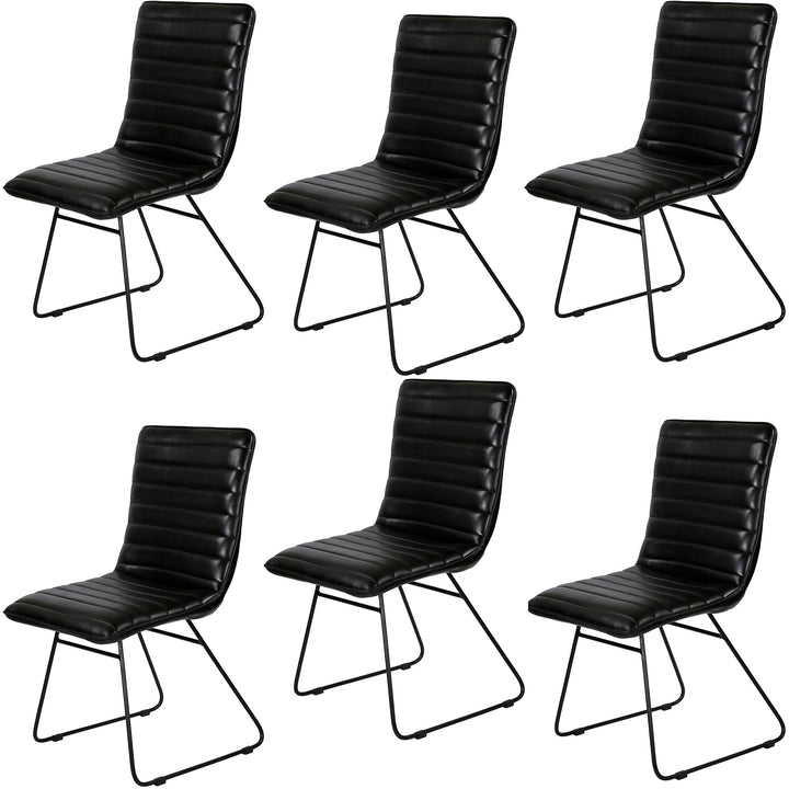 Dining room chair leather black